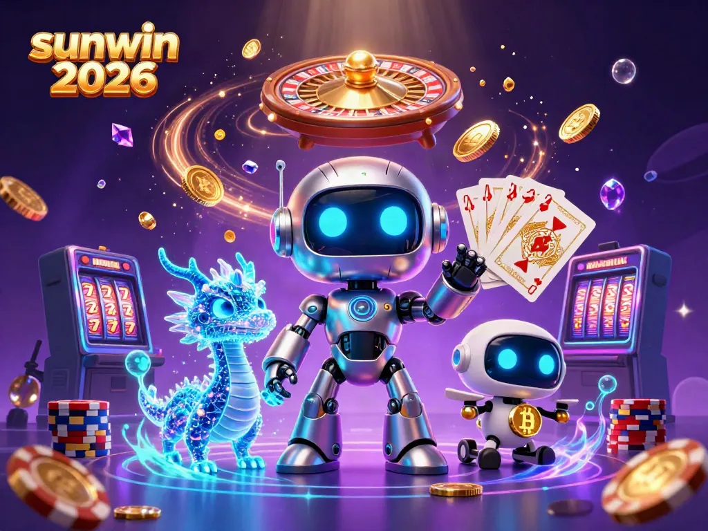 Experience winning excitement with sunwin 2026, showcasing vibrant casino elements and colorful characters.