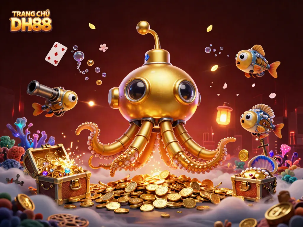 Engage in TRANG CHỦ DH88 with vibrant 3D casino-themed illustration highlighting excitement.
